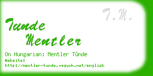 tunde mentler business card